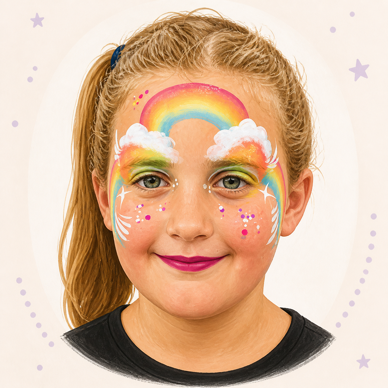 Santa Face Paint Idea